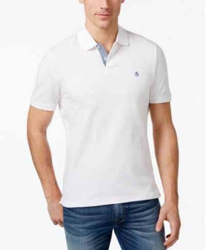 Original Penguin Daddy-o Regular Fit Polo Shirt In Bright White
