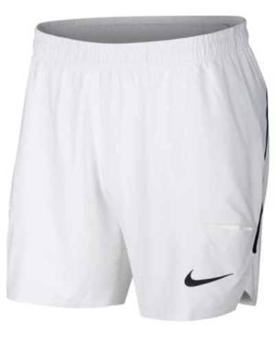 Nike Men's Court Flex Ace 7" Tennis Shorts In White