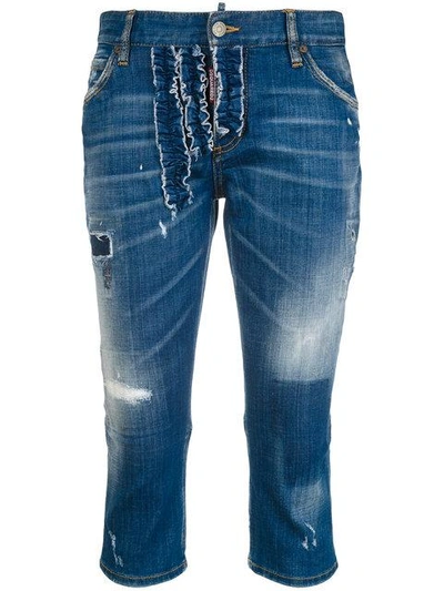 Dsquared2 Slouch Pedal Pusher Jeans - Blue