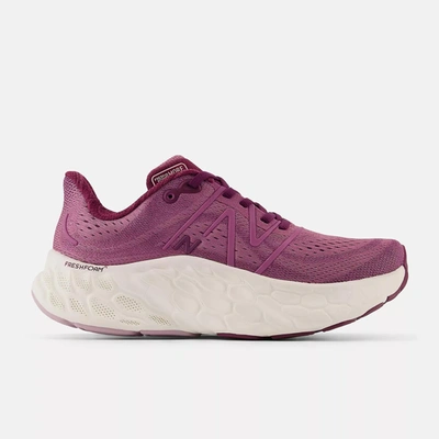 New Balance Women's Fresh Foam X More V4 Shoes Wide Width In Raisin/dark Ember In Purple/red