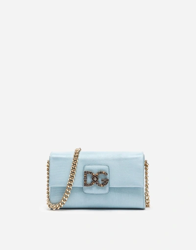 Dolce & Gabbana Dg Millennials Bag In Leather In Azure