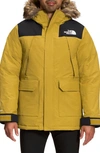 The North Face Mcmurdo Waterproof 550 Fill Power Down Parka With Faux Fur Trim In Mineral Gold