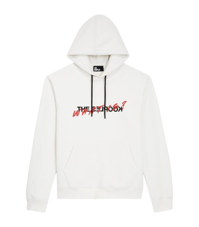 The Kooples Slogan-print Relaxed-fit Cotton Hoody In Ecr01