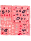 Alexander Mcqueen Skull Motif Scarf - Pink In Pink & Purple