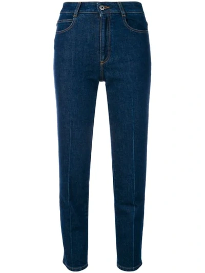 Stella Mccartney High-waisted Slim Jeans Blue In Black