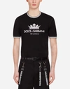 Dolce & Gabbana Black And White T-shirt From Dolce E Gabbana In Blue