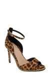 Bcbgeneration Jessika Snake Embossed Ankle Strap Sandal In Cheetah