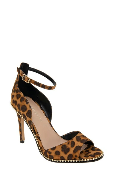 Bcbgeneration Jessika Snake Embossed Ankle Strap Sandal In Cheetah