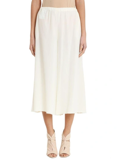 Jil Sander Ercole Cropped Culottes Pants In White