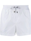 Dolce & Gabbana White Short Swimming Shorts With Logoed Ribbon