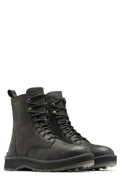 Sorel Men's Hi-line Lace-up Waterproof Boot Men's Shoes In Black/jet