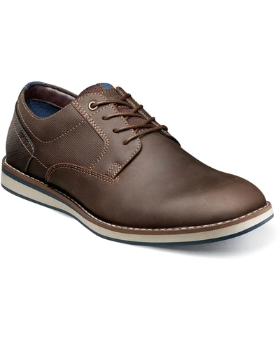 Nunn Bush Men's Denali Water Resistant Plain Toe Oxfords Men's Shoes In Dark Brown