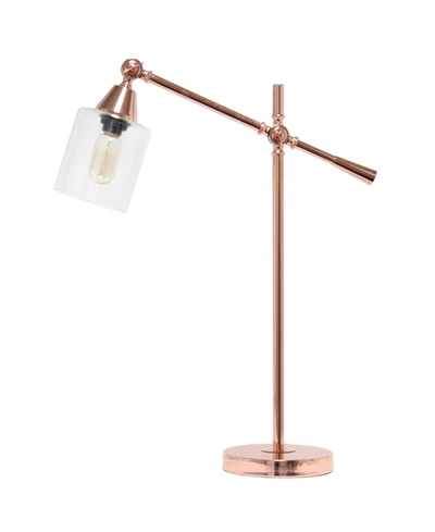Lalia Home Vertically Adjustable Desk Lamp In Rose Gold-tone