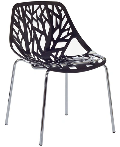 Modway Stencil Dining Side Chair In Black