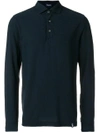 Drumohr Longsleeved Polo Shirt - Blue