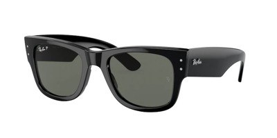 Ray Ban Ray-ban Mega Wayfarer 51 Unisex Polarized Sunglasses In Black / Green