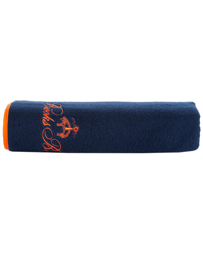 Brooks Brothers Contrast Frame Bath Towel In Navy