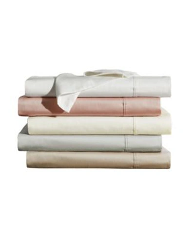 Brielle Home 400 Thread Count Solid Cotton Sateen Sheet Set Collection Bedding In White