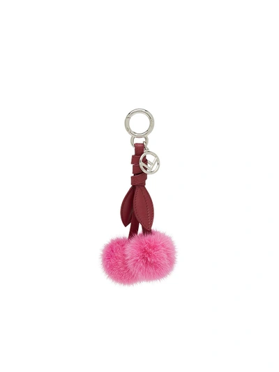 Fendi Cherry Bag Charm In Pink