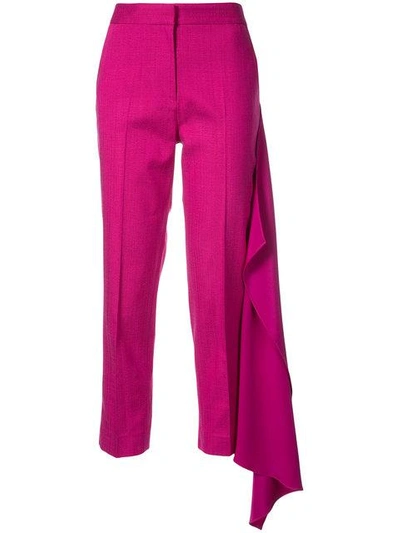 Hellessy Cropped Drape Trousers - Pink In Pink