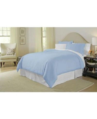 Pointehaven Solid 3 Pc. Duvet Sets 400 Thread Count Cotton Sateen Bedding In White