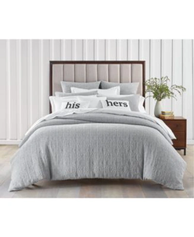 Charter Club Damask Designs Woven Tile Duvet Sets Created For Macys Bedding In Grey