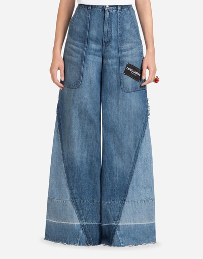 Dolce & Gabbana High-waisted Fit Jeans In Denim In Blue