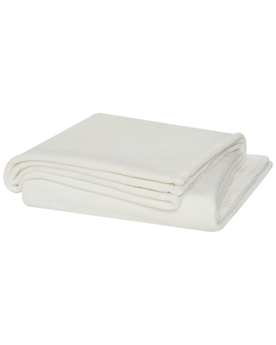 Cannon Solid Plush Blanket Collection Bedding In Ivory