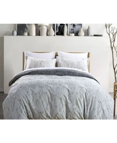 Southshore Fine Linens Premium Ultra Soft Modern Foliage Comforter Sham Set Bedding In Blue
