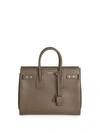 Saint Laurent Small Soft Sac De Jour Leather Satchel In Khaki Fonce