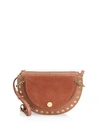 See By Chloé Kriss Small Grained Leather & Suede Crossbody In Dark Beige