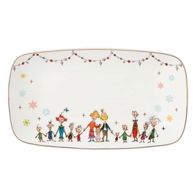 Lenox Grinchie Gifts Tray In Green And Ivory