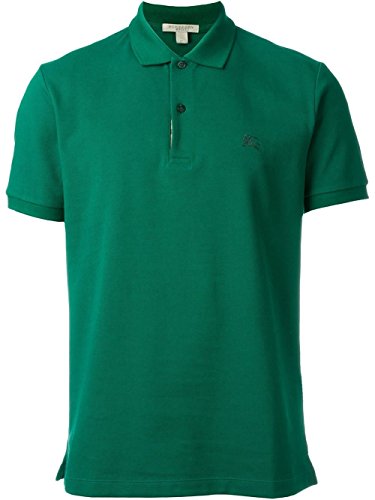 Burberry Brit Men's Check Placket Pique Aqua Green Polo Shirt Modern ...