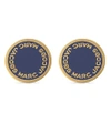 Marc Jacobs Enamel Disc Stud Earrings In Vintage Blue