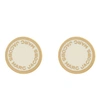Marc Jacobs Enamel Disc Stud Earrings In Cream