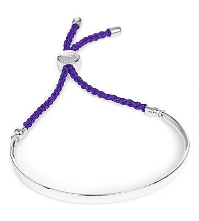 Monica Vinader Fiji Sterling Silver Friendship Bracelet In Silver Plum