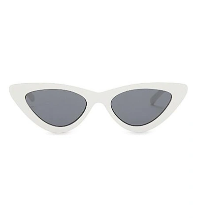 Le Specs The Last Lolita Cat-eye Sunglasses In Whitesmoke Mono