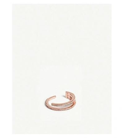 Astrid & Miyu Wishbone Ring In Rose Gold