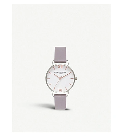 Olivia Burton Ob16mdw26 Silver-plated And Leather Watch