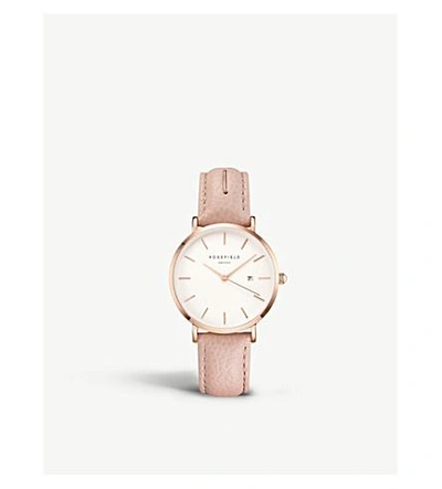 Rosefield Sibd-i81 The September Issue Rose Gold-plated Stainless Steel And Leather Watch