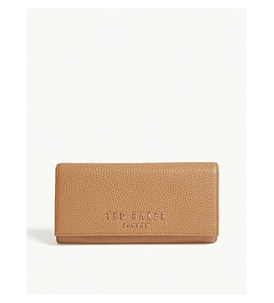 Ted Baker Lura Matinee Leather Wallet In Tan