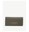 Ted Baker Lura Matinee Leather Wallet In Khaki