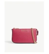 Michael Michael Kors Textured Leather Chain Wallet In Ultra Pink