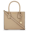 Michael Michael Kors Mercer Grained Leather Shoulder Bag In Oyster