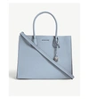 Michael Michael Kors Mercer Large Leather Tote In Pale Blue