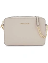 Michael Michael Kors Jet Set Leather Cross-body Bag In Soft Pink