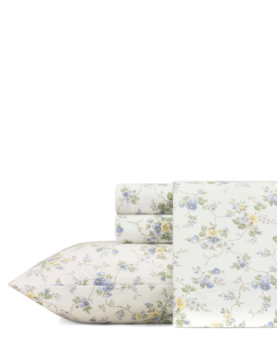 Laura Ashley Le Fleur Sheet Set In Blue