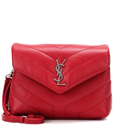 Saint Laurent Toy Loulou Calfskin Leather Crossbody Bag - Red In Rouge