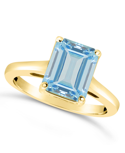 Macy's Topaz (4-1/4 Ct. T.w.) Ring In 14k Yellow Gold In Sky Blue Topaz