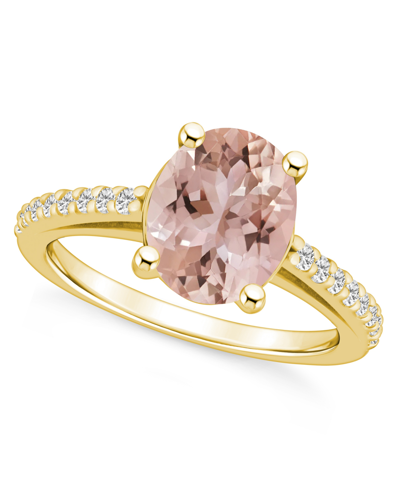 Macy's Morganite (2-1/2 Ct. T.w.) And Diamond (1/4 Ct. T.w.) Ring In 14k Yellow Gold